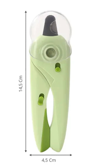 Cortador de Unhas 3 em 1 com Luz LED para Gatos e Cães – Alicate, Lixa e Pente