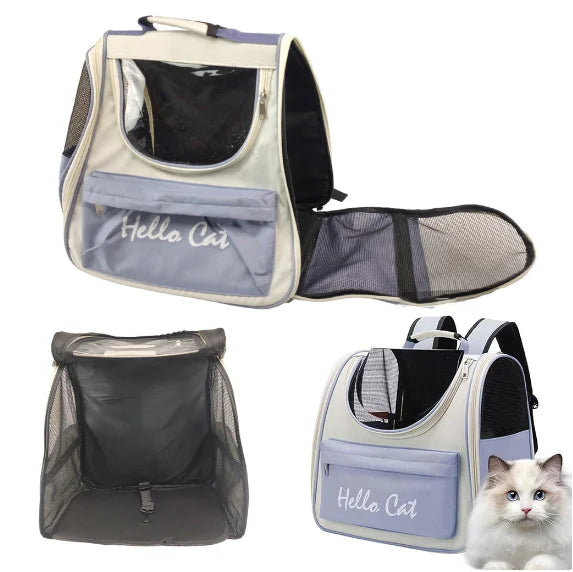 Bolsa de Viagem para Animais de Estimação – Visão Panorâmica, Ventilação de Ar, Bolsos – Neverdie Store